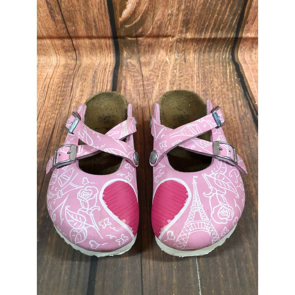 Birkenstock Pink Closed Toe Slip On Mule Clogs Shoes Toddler 26 / 8 (10b3)